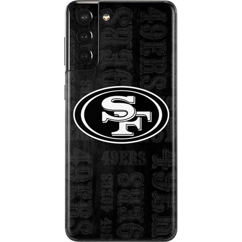 NFL San Franciso 49ers Black & White Galaxy S21 Plus 5G Skin